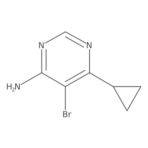 5-Bromo-6-cyclopropylpyrimidin-4-amine结构式