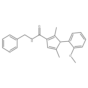 1-(2-methoxyphenyl)-2,5-dimethyl-N-(pyridin-3-ylmethyl)-1H-pyrrole-3-carboxamide结构式