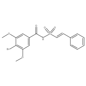 4-bromo-3,5-dimethoxy-N-(2-phenylethenesulfonyl)benzamide Structure