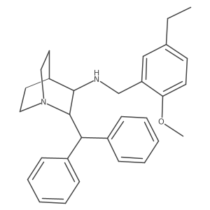 (2S,3S)-2-(Diphenylmethyl)-N-[(5-ethyl-2-methoxyphenyl)methyl]-1-azabicyclo[2.2.2]octan-3-amine Structure