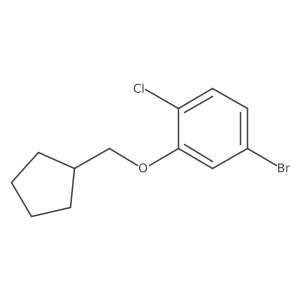 4-Bromo-1-chloro-2-(cyclopentylmethoxy)benzene Structure