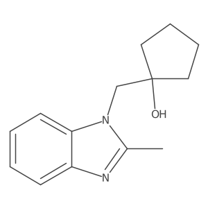 1-[(2-methyl-1H-1,3-benzodiazol-1-yl)methyl]cyclopentan-1-ol结构式