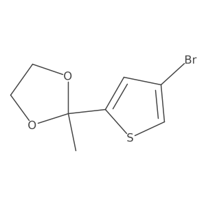 2-(4-Bromothiophen-2-yl)-2-methyl-1,3-dioxolane Structure