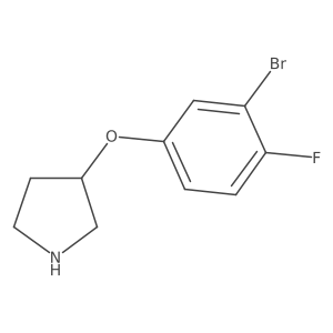 3-(3-Bromo-4-fluorophenoxy)pyrrolidine Structure
