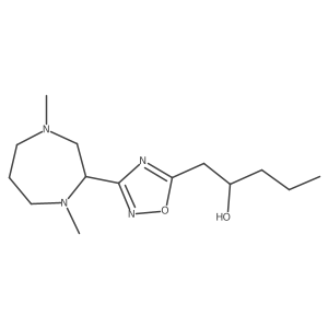 1,2,4-Oxadiazole-5-ethanol, 3-(hexahydro-1,4-dimethyl-1H-1,4-diazepin-2-yl)-I+/--propyl- Structure