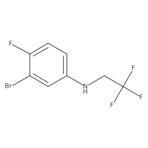 3-Bromo-4-fluoro-N-(2,2,2-trifluoroethyl)aniline结构式