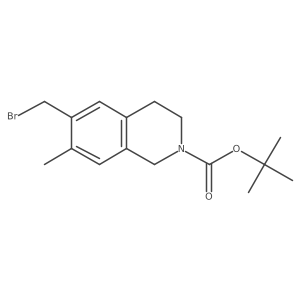tert-butyl 6-(bromomethyl)-7-methyl-3,4-dihydro-1H-isoquinoline-2-carboxylate Structure