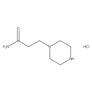 3-Piperazin-1-ylpropanamide hydrochloride结构式