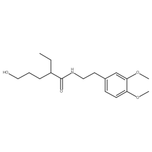 N-[2-(3,4-Dimethoxyphenyl)ethyl]-2-ethyl-5-hydroxypentanamide结构式