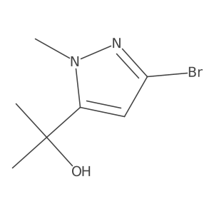 2-(3-bromo-1-methyl-1H-pyrazol-5-yl)propan-2-ol结构式