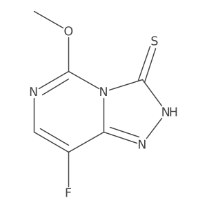 8-fluoro-5-methoxy-[1,2,4]triazolo[4,3-c]pyrimidine-3(2H)-thione结构式