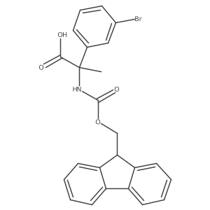2-(3-bromophenyl)-2-({[(9H-fluoren-9-yl)methoxy]carbonyl}amino)propanoic acid Structure