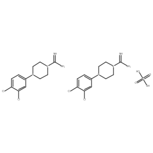 1-Piperazinecarboxamidine, 4-(3,4-dichlorophenyl)-, hemisulfate结构式