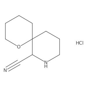 1-Oxa-8-azaspiro[5.5]undecane-7-carbonitrile hydrochloride Structure