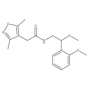 2-(3,5-dimethylisoxazol-4-yl)-N-(2-methoxy-2-(2-methoxyphenyl)ethyl)acetamide Structure