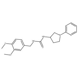 1-(3,4-Dimethoxybenzyl)-3-(1-(pyridin-2-yl)pyrrolidin-3-yl)urea结构式