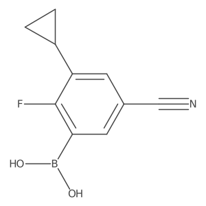 (5-Cyano-3-cyclopropyl-2-fluorophenyl)boronic acid Structure