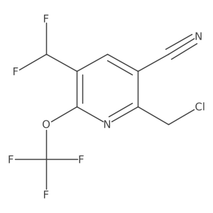 2-(Chloromethyl)-3-cyano-5-(difluoromethyl)-6-(trifluoromethoxy)pyridine结构式