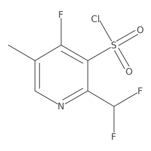 2-(Difluoromethyl)-4-fluoro-5-methylpyridine-3-sulfonyl chloride Structure