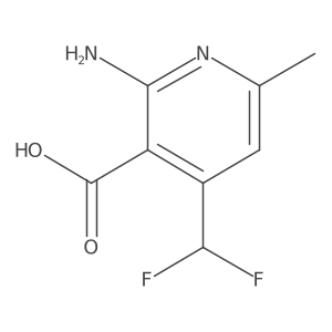2-Amino-4-(difluoromethyl)-6-methylnicotinic acid结构式