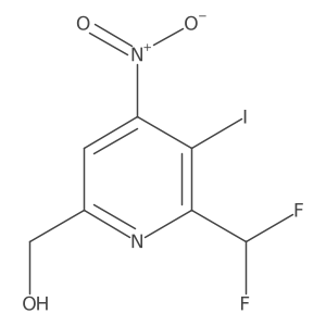 2-(Difluoromethyl)-3-iodo-4-nitropyridine-6-methanol结构式