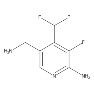 5-(Aminomethyl)-4-(difluoromethyl)-3-fluoropyridin-2-amine结构式