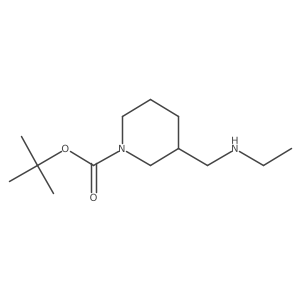 (R)-Tert-butyl3-((ethylamino)methyl)piperidine-1-carboxylate结构式