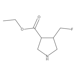 Ethyl 4-(fluoromethyl)pyrrolidine-3-carboxylate结构式
