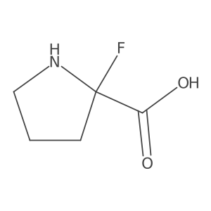 2-Fluoropyrrolidine-2-carboxylic acid结构式