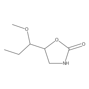 5-(1-Methoxypropyl)-1,3-oxazolidin-2-one结构式