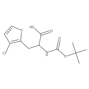 2-{[(Tert-butoxy)carbonyl]amino}-3-(3-chlorothiophen-2-yl)propanoic acid结构式