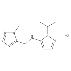 1-isopropyl-N-[(1-methyl-1H-pyrazol-5-yl)methyl]-1H-pyrazol-5-amine Structure