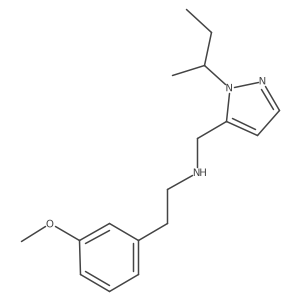{[1-(butan-2-yl)-1H-pyrazol-5-yl]methyl}[2-(3-methoxyphenyl)ethyl]amine结构式