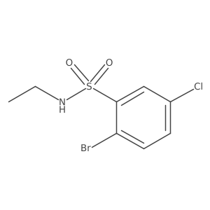 2-Bromo-5-chloro-N-ethylbenzene-1-sulfonamide Structure