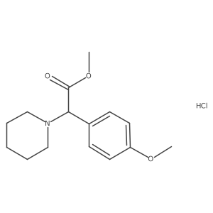 Methyl 2-(4-methoxyphenyl)-2-(piperidin-1-yl)acetate hydrochloride结构式