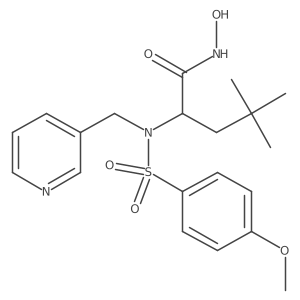 (2R)-N-Hydroxy-2-[[(4-methoxyphenyl)sulfonyl](3-pyridinylmethyl)amino]-4,4-dimethylpentanamide结构式