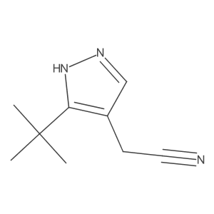 2-(3-tert-butyl-1H-pyrazol-4-yl)acetonitrile Structure