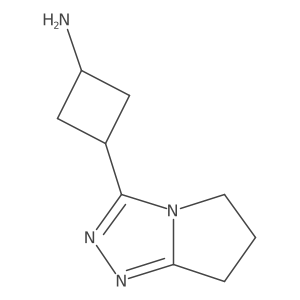 3-{5H,6H,7H-pyrrolo[2,1-c][1,2,4]triazol-3-yl}cyclobutan-1-amine Structure