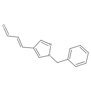 3-(1-benzyl-1H-pyrazol-4-yl)prop-2-enal结构式