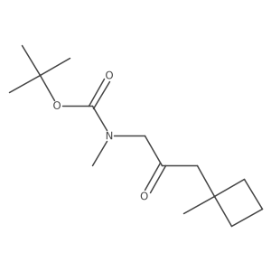 tert-butyl N-methyl-N-[3-(1-methylcyclobutyl)-2-oxopropyl]carbamate Structure