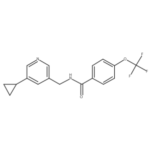 N-[(5-cyclopropylpyridin-3-yl)methyl]-4-(trifluoromethoxy)benzamide结构式