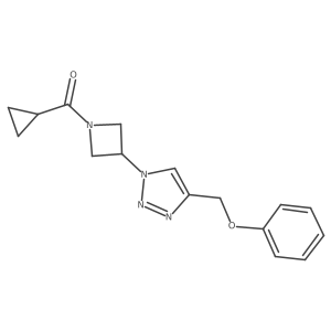 cyclopropyl(3-(4-(phenoxymethyl)-1H-1,2,3-triazol-1-yl)azetidin-1-yl)methanone Structure