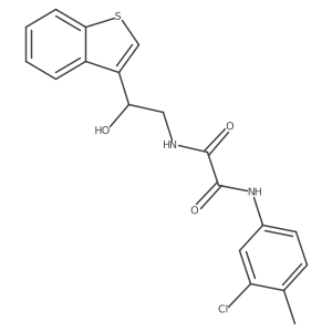 N1-(2-(benzo[b]thiophen-3-yl)-2-hydroxyethyl)-N2-(3-chloro-4-methylphenyl)oxalamide Structure