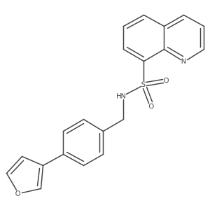 N-(4-(furan-3-yl)benzyl)quinoline-8-sulfonamide结构式