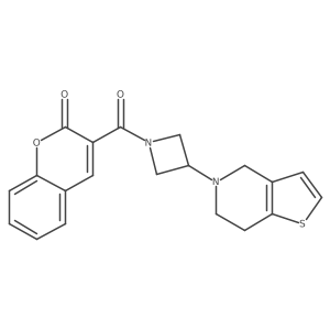 3-(3-(6,7-dihydrothieno[3,2-c]pyridin-5(4H)-yl)azetidine-1-carbonyl)-2H-chromen-2-one结构式