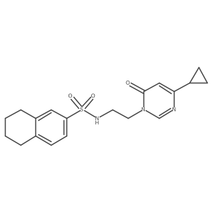 N-(2-(4-cyclopropyl-6-oxopyrimidin-1(6H)-yl)ethyl)-5,6,7,8-tetrahydronaphthalene-2-sulfonamide Structure