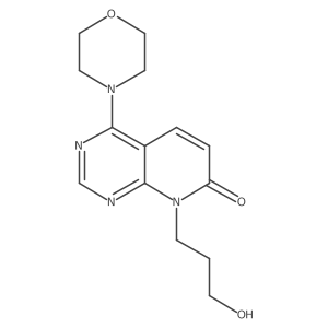 8-(3-hydroxypropyl)-4-morpholinopyrido[2,3-d]pyrimidin-7(8H)-one结构式