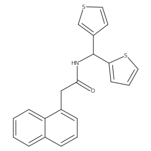2-(naphthalen-1-yl)-N-(thiophen-2-yl(thiophen-3-yl)methyl)acetamide结构式