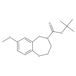 4-Boc-7-methoxy-2,3,4,5-tetrahydrobenzo[f][1,4]oxazepine结构式