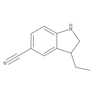 3-Ethyl-2,3-dihydro-1H-indole-5-carbonitrile Structure